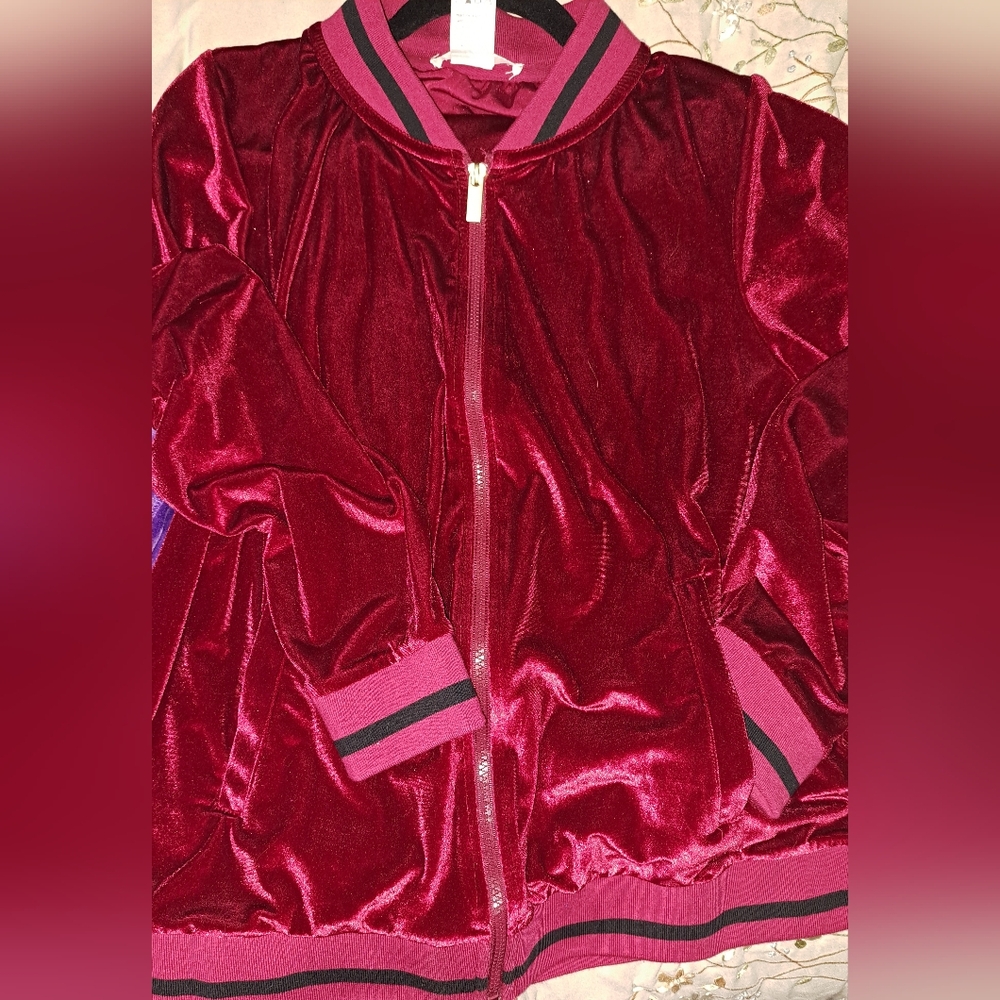 K. Jordan Ruby Velour Tracksuit